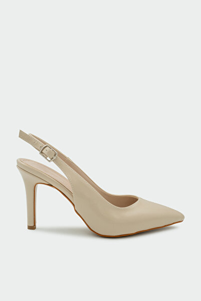 LAMİNTA Orika Women's Leather Heeled Shoes with Stitching Detail