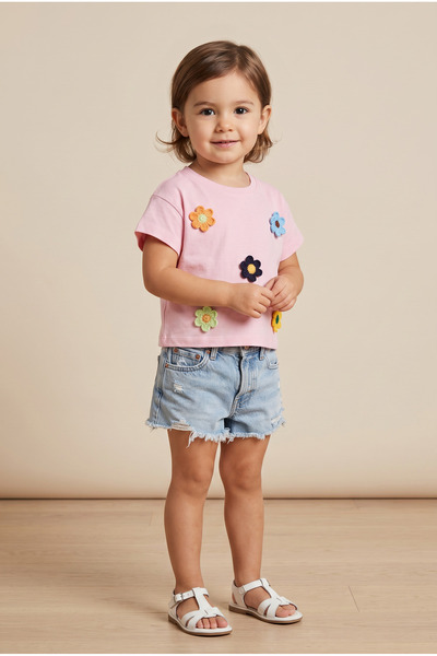 Cortigiani Girls T-Shirt Short Sleeve, 5-6Y