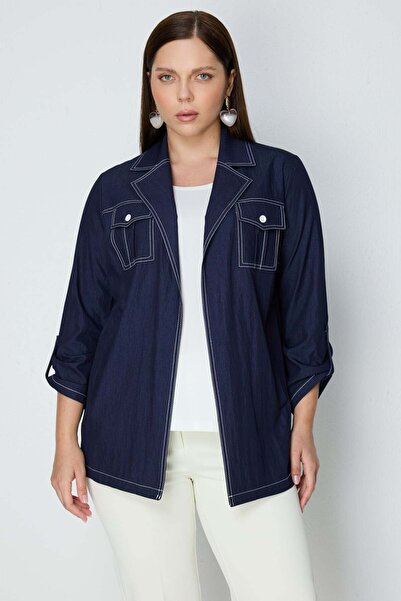 Ekol Jacket with Ornamental Pockets and Blouse Inside