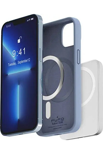 Puro ICON MAG - Husă iPhone 14 Plus MagSafe (Albastru Sierra)