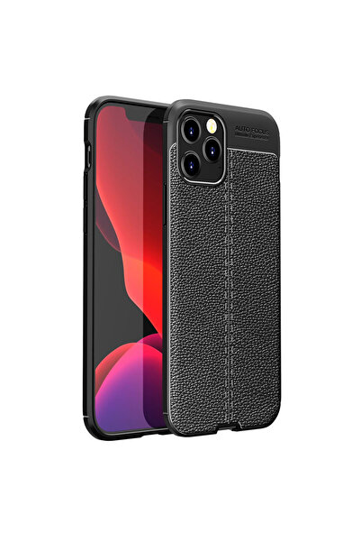 halkhouse İphone 12 Pro Max Kılıf Kamera Korumalı Auto Focus Deri Kapak