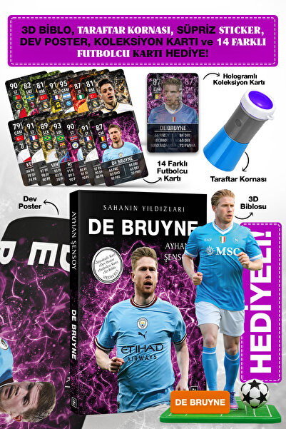 Parodi Yayınları Kevin De Bruyne Futbolcu Kitabı - Maç Kornası, 3D Biblo, Dev...