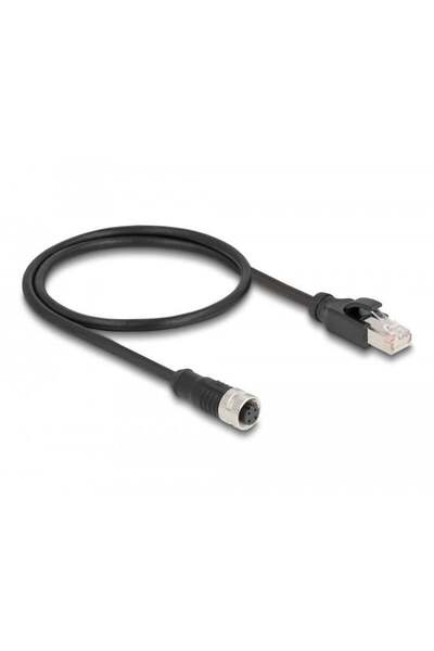 DELOCK Cablu adaptor M12 codificat D 4 pini BU la RJ45, ST 50 cm