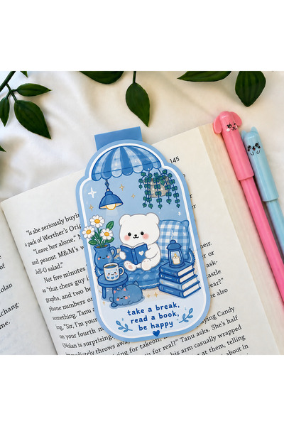 Kiraz Craft Estetik Sevimli Kitap Ayracı Seti – Kawaii Hayvanlı, Bitkili ve M...
