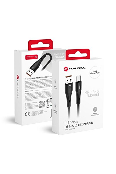 Forcell Kabel USB A do Micro USB F-Energy QC3.0 2,4A 18W Silicone 1 m C341 cz...