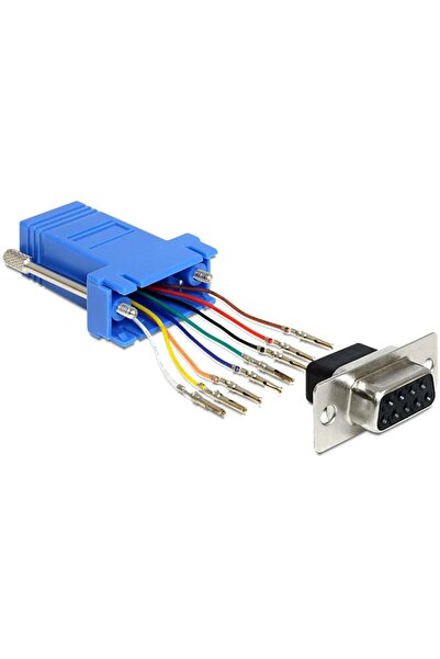 DELOCK Adaptor D-Sub9 -> RJ45 Bu/Bu Set de montaj