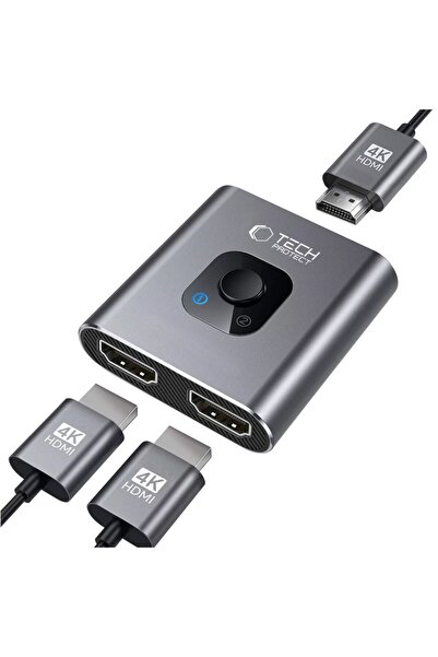 Tech-Protect ADAPTOR HUB HB07 2 ÎN 1 HDMI 4K 60HZ GRI SPATIAL