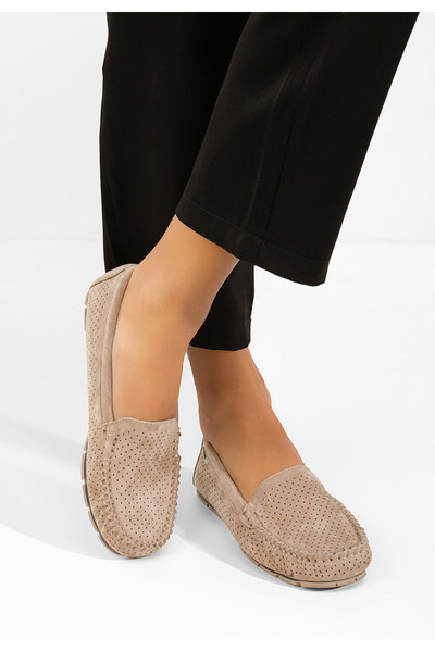 B T Shoes Mocasini dama piele Sareia V2 bej