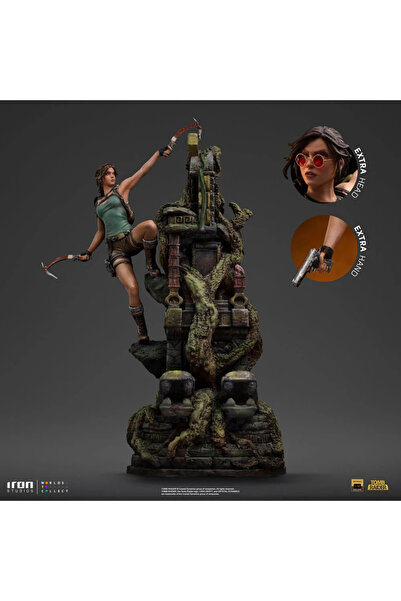 Iron Studios Lara Croft Figür Deluxe Figür - Tomb Raider Figür - Art Scale 1/10 -