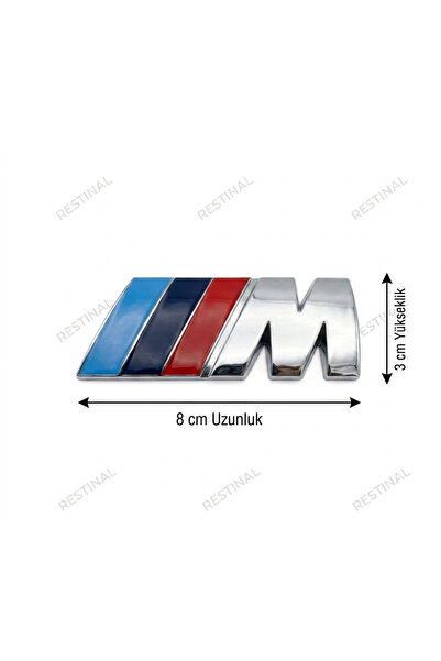 restinal M Luggage Coat of Arms Logo Badge Chrome Emblem Adhesive Auto 8 cm L...