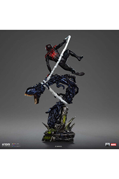 Iron Studios Miles Morales Figür - Spider-Man Figür vs Villains Diorama Figür - Art Scale 1/10 -