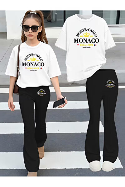 YUNAYT Set de pantaloni evazați și tricou spaniol pentru fete