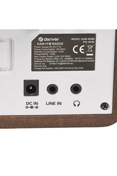 Denver Radio DAB+/FM DAB-30DW lemn închis la culoare