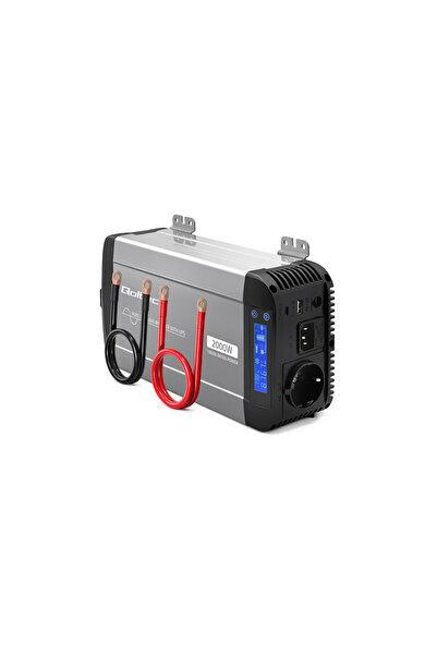Qoltec Invertor de putere cu undă sinusoidală pură |   12V la 230V |   1000/2...