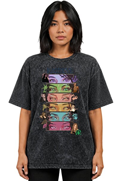 SEVBANO Katseye K-Pop Music Group Printed Unisex Oversize Vintage Washed T-Shirt