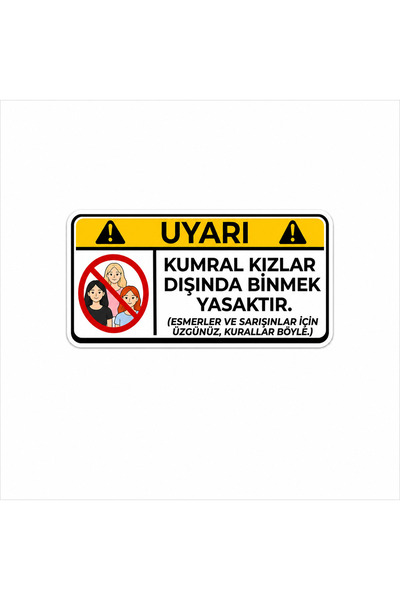 MİNUZ Araba Sticker Oto Etiket Espirili Araç Yazısı 10x5 cm Suya Dayanıklı