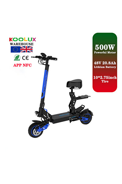 KOOLUX U1 Pro trotinetă electrică cu scaun 500W*2 48V 20.8Ah 70 km anvelope f...
