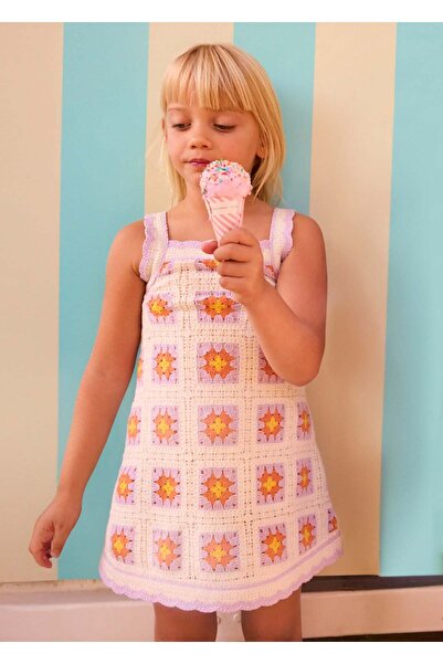 MAYORAL Girl's Knitted Dress Beige