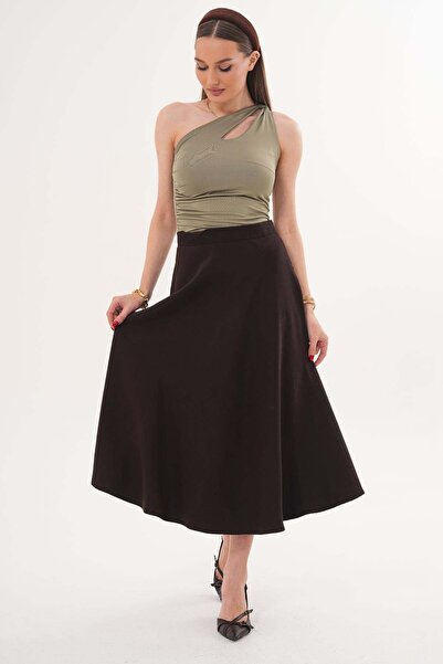 soi fashion Tencel Fabric Long Skirt (with Belt)