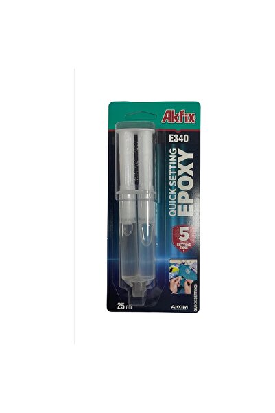 Akfix E340 Hızlı Epoksi Yapıştırıcı 25 ml (5 Dk Kuruma)