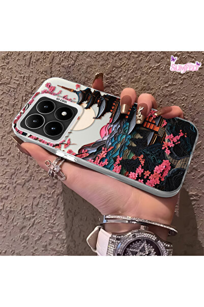 SLIMFELT Mi 15T Uyumlu Sakura ve Fuji Dağı Kılıf, Günlük Kullanım İçin Uygun