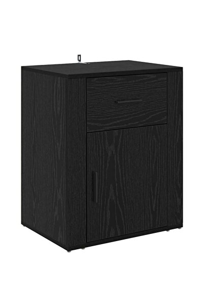 vidaxl Dulap de noapte Stejar Negru 35 x 50 x 60 cm Lemn compozit