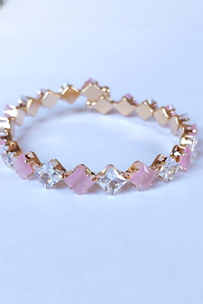 Lynare Vip Series A+ Quality Zircon Stone Square Waterway Steel Bracelet Hand...