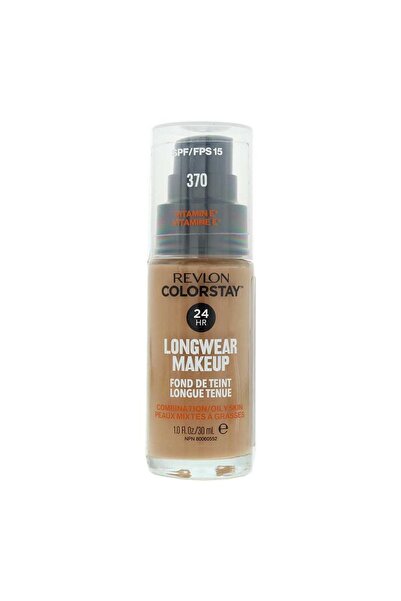 Revlon , ColorStay 24h, Матов, Течен фон дьо тен, 370, Тен, SPF15, 30 мл