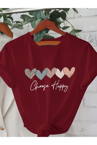puolikuu Tricou unisex cu croială confortabilă, cu panglică și imprimeu dublu
