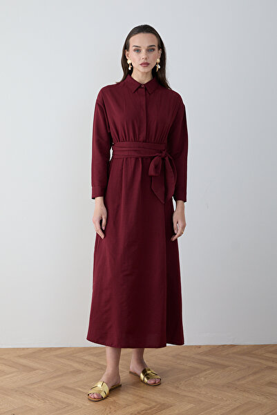 Melike Tatar Belted Poplin Dress 68-6302