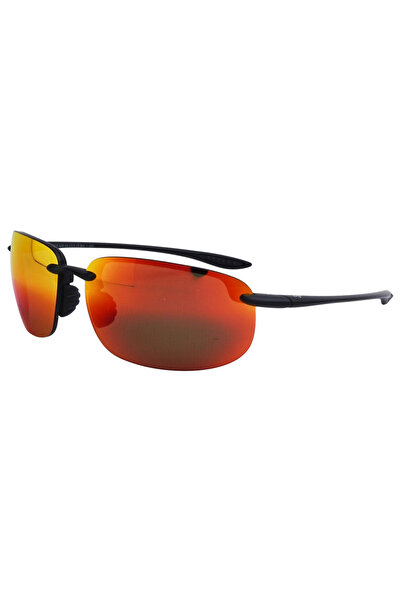 Maui Jim MJ 0456S 005 68 نظارات شمسية رجالية معدنية سوداء مع مرآة