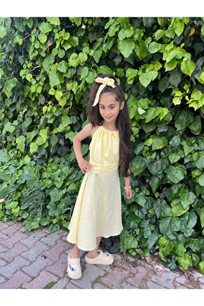 Bebeu Rochie de designer pentru fete, din muselină, cu detaliu la spate, stil...