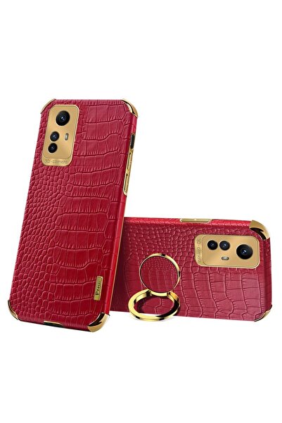 sscase Crocodile Θήκη Σιλικόνης με Δαχτυλίδι Red (Xiaomi Redmi Note 12S 4G)