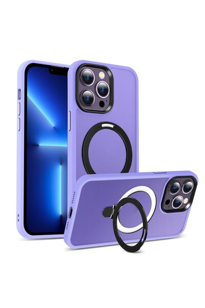 sscase Bumper Magsafe Σκληρή Θήκη με Stand Ημιδιάφανη Purple (Apple iPhone 13...