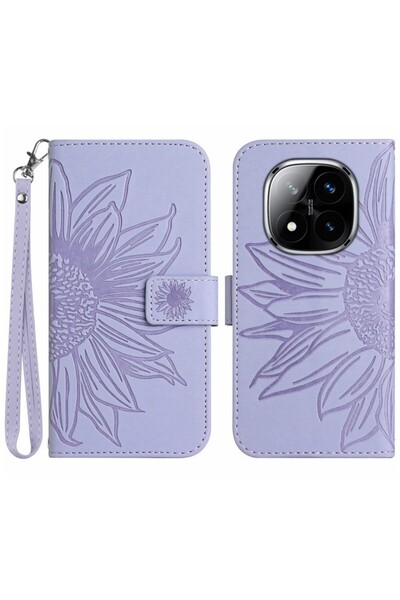 sscase Sun Flower Θήκη Πορτοφόλι Light Purple (Xiaomi Redmi Note 14 Pro 4G)