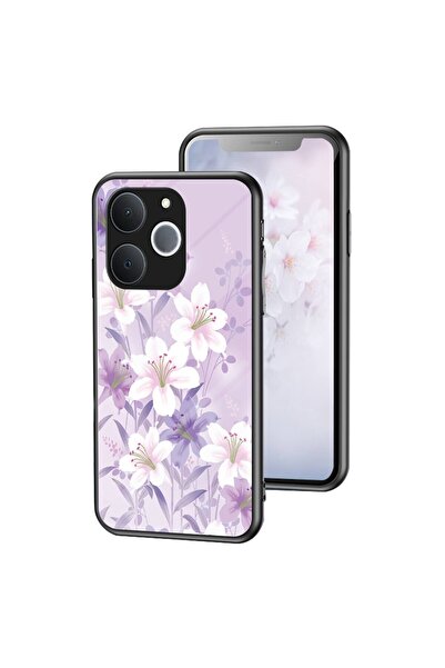sscase Floral Σκληρή Θήκη με Τζάμι Purple Magnolia (Realme C71 4G)