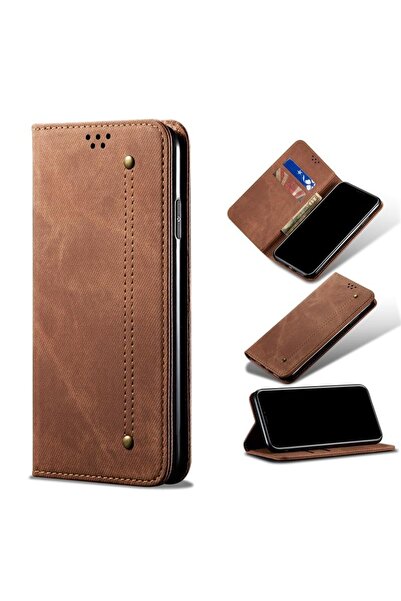 sscase Denim Texture Θήκη Βιβλίο Brown (OnePlus Nord CE 2 Lite 5G)
