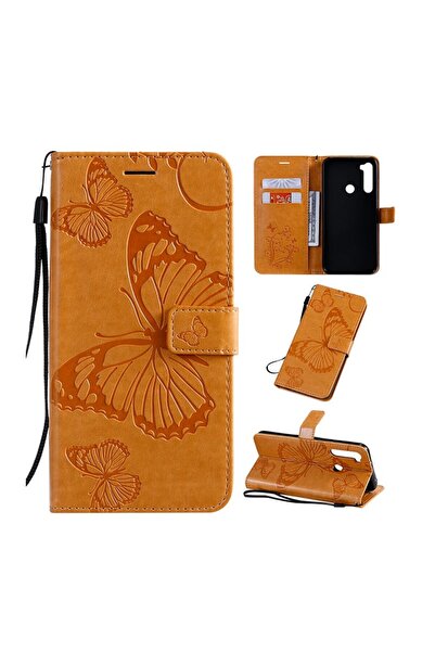 sscase Pressed Printing Butterfly Θήκη Πορτοφόλι Yellow (Xiaomi Redmi Note 8T)