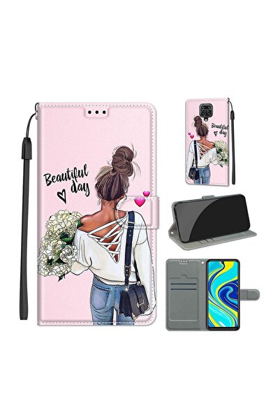 sscase Coloured Drawing Cross Texture Θήκη Πορτοφόλι Hug Flower (Xiaomi Redmi...