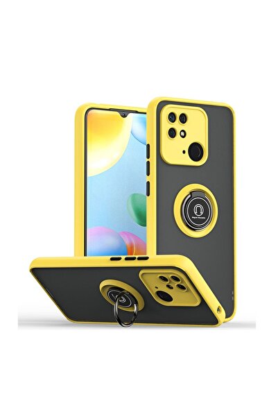 sscase 360 Degree Rotating Holder Σκληρή Θήκη με Δαχτυλίδι Yellow (Xiaomi Red...