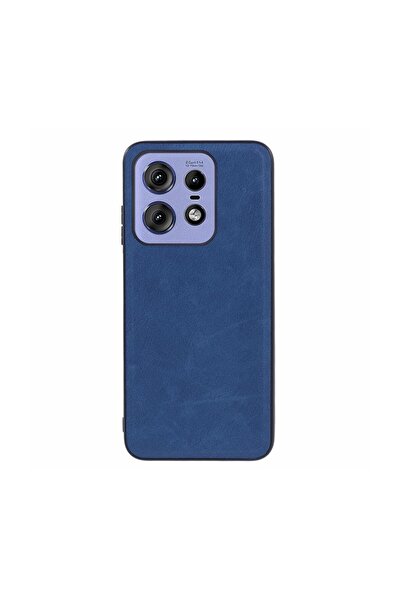 sscase Leather Coated Σκληρή Θήκη Blue (Motorola Edge 50 Pro 5G)