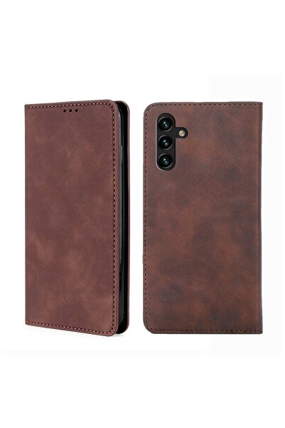 sscase Skin Feel Θήκη Βιβλίο Dark Brown (Samsung Galaxy A04s)