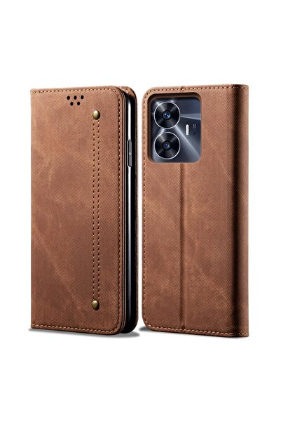 sscase Denim Texture Θήκη Βιβλίο Brown (Realme C55)