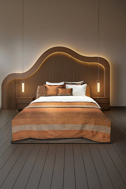 Sarev Oreste Taba Double 100% Cotton Duvet Cover Set and Bedspread Set