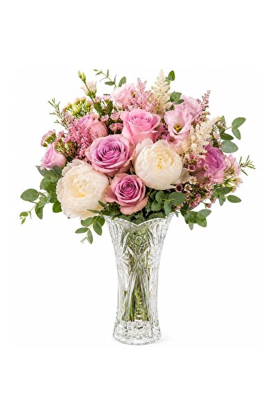 PUFO Elegant decorative vase Glam made of glass for flowers and arrangements,...