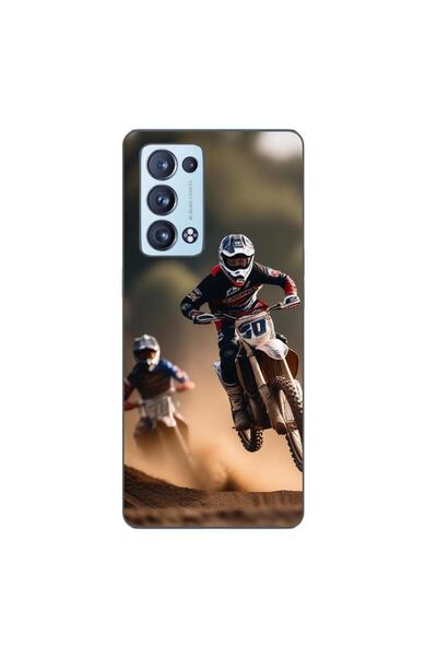 OEM Θήκη συμβατή με Oppo Reno6 Pro 5G από σιλικόνη gel TPU με σχέδιο Motocross