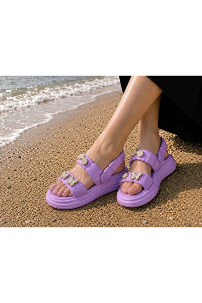 PAPUCUMUN DÜNYASI Women's Eva Cross Slippers Comfortable Lightweight Comforta...