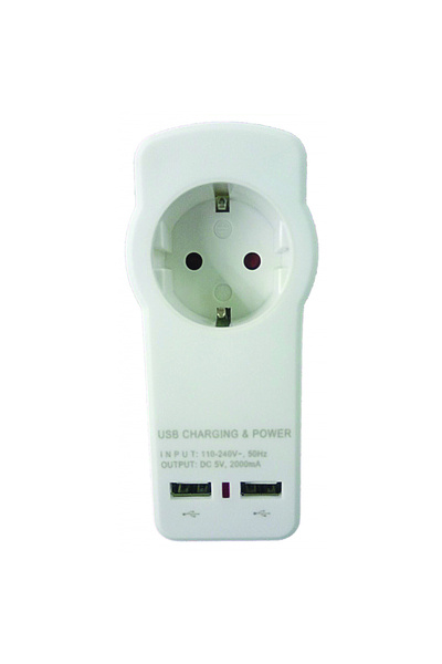 MAKALON Adaptor priza Schuko cu incarcator 2xUSB 2.1A MK