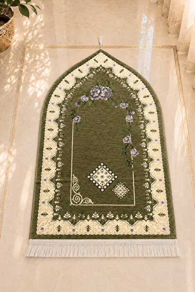 NAMAT Luxury Velvet Prayer Mat – Comfortable Muslim prayer Rug with Premium F...