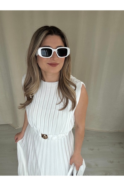 AlisBoutique Pliseli tokalı Elbise